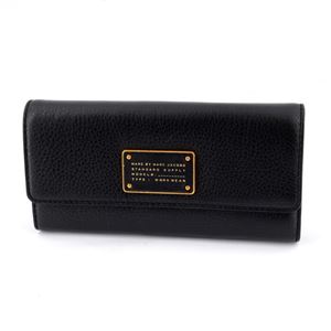 MARC BY MARC JACOBS（マークバイマークジェイコブス） M0007203-001 Black New Too Hot To Handle Long Trifold パスケース付 三つ折り長財布 ≪2015AW≫