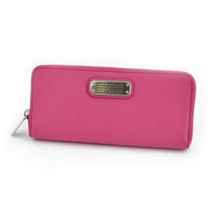 MARC BY MARC JACOBS（マークバイマークジェイコブス） M0005350 615 Bright Rosa New Q Slim Zip Around ラウンドファスナー長財布 イタリアンカウレザー ≪2016SS≫