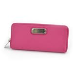 MARC BY MARC JACOBS（マークバイマークジェイコブス） M0005350 615 Bright Rosa New Q Slim Zip Around ラウンドファスナー長財布 イタリアンカウレザー ≪2016SS≫