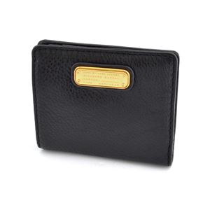 MARC BY MARC JACOBS（マークバイマークジェイコブス） M0007289 1 Black New Q Emi Wallet パスケース付 二つ折り ミニ財布 ≪2016SS≫