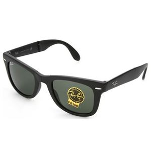 RayBan（レイバン） サングラス 折りたたみ ウェイファーラー RB4105 601S マットブラック グリーン