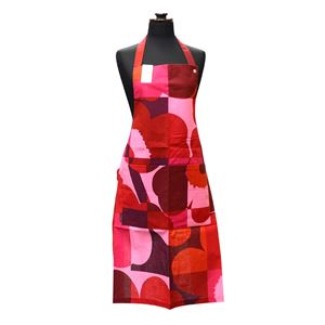 marimekko（マリメッコ） 67388 330 red／pink RUUTU-UNIKKO APRON エプロン