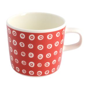 marimekko（マリメッコ） 67509 310 red／white KARAKOLA GLOGG CUP 200ml グロッギカップ コーヒーカップ