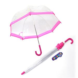 FULTON（フルトン） C603 5828 Funbrella-2 Pink 子供用 キッズ用 ビニール傘 長傘 バードケージ ミニ アンブレラ 英国王室御用達ブランド