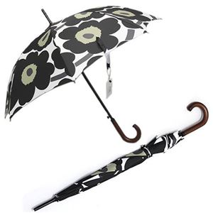 marimekko（マリメッコ） PIENI UNIKKO STICK UMBRELLA ウニッコ柄 ワンタッチ スティック傘 長傘 アンブレラ 38660 30 white／black／olive