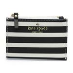 Kate Spade（ケイトスペード）FAIRMOUNT SQUARE cori ボーダー柄 キーリング付 コイン・カードケース ミニポーチ ≪2015SS≫ PWRU4231 79 Black/Sandy Beach