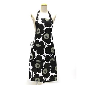 marimekko（マリメッコ）PIENI UNIKKO APRON ウニッコ柄 エプロン ホワイト×ブラック 64161 30 White/ Black