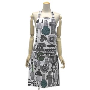 marimekko（マリメッコ）PUUTARHURIN PARHAAT APRON プータルフリン パルハート ガーデニングモチーフ エプロン 63371 960 light grey/black/green