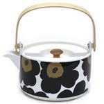 marimekko（マリメッコ）UNIKKO TEAPOT 700ml ウニッコ柄 ティーポット 急須 63435 30 white/black