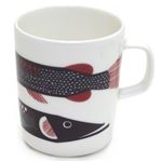 marimekko（マリメッコ）HAUKI MUG 250ml ハウキ キタカワマス 魚モチーフ マグカップ 66407 140 white/violet/red