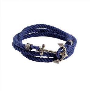 KIEL JAMES PATRICK（キールジェイムスパトリック） LH-6001-S New Arrivals Sailing Camp アンカーモチーフ 3連 ロープブレスレット ユニセックス
