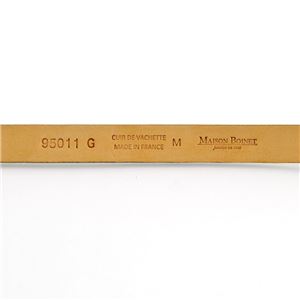 MAISON BOINET(メゾンボワネ) 95011G 79 77 Qabardine M ベルトタイプ ダブルラップ 2連 レザー ブレスレット 15mm