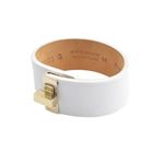 MAISON BOINET（メゾンボワネ） 95093G 79 9 White M ヒネリ金具 レザー ブレスレット バングル 25mm