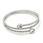 Swarovski（スワロフスキー） Twisty Triangle ダブルラップ 2重巻タイプ クリスタル ペヴェ ワイヤーバングル 5086031