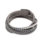 Swarovski（スワロフスキー） 5021033 Slake Deluxe Light Grey ダブルラップ 2重巻タイプ（8連） ダークカラーミックス クリスタル ブレスレット