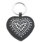 Swarovski（スワロフスキー） Betty Deluxe Black Heart Key Ring ハート型 クリスタル キーリング キーホルダー 5080943