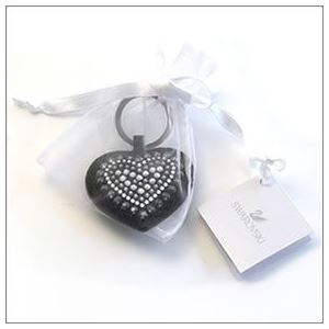 Swarovski(スワロフスキー) Betty Deluxe Black Heart Key Ring ハート型 クリスタル キーリング キーホルダー 5080943