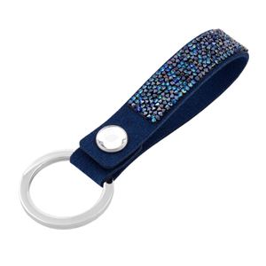 Swarovski（スワロフスキー） 5174942 Glam Rock Blue Key Ring クリスタルロック キーリング キーホルダー