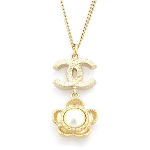 CHANEL（シャネル） A86119 DORE/BLANC NACRE COCO ココマーク CCロゴ×フラワー・パール ネックレス ペンダント