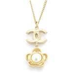 CHANEL（シャネル） A86119 DORE/BLANC NACRE COCO ココマーク CCロゴ×フラワー・パール ネックレス ペンダント