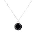 MARC JACOBS（マークジェイコブス） M0008546-068 Black/Argento ロゴ ディスク エナメル ペンダント/ネックレス Logo Disc Enamel Pendant