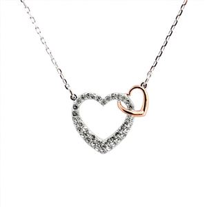 Swarovski（スワロフスキー） 5156815 Dear Small ダブル ハート クリスタルパヴェ ペンダント ネックレス