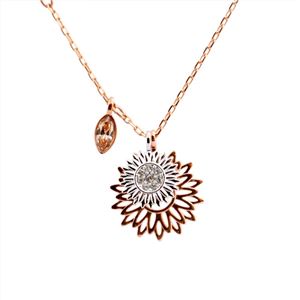 Swarovski（スワロフスキー） 5213245 「ミランダ・カー」デザイン Duo Sunflower ひまわりモチーフ クリスタルパヴェ ネックレス ペンダント