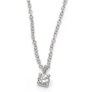 Tiffany（ティファニー） ソリティア ダイヤモンド ペンダント ネックレス 0.12ct 16in PT プラチナ 14001557 - 拡大画像