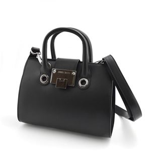 Jimmy Choo（ジミーチュウ） RILEY/S/SOU 143 BLACK 2WAY ハンドバッグ ショルダーバッグ クロスボディ