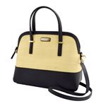 KATE SPADE（ケイトスペード） PXRU6427 159 Natural/Black ストロー×レザー 2WAY ショルダー ハンドバッグ かごバッグ Cedar Street Straw Maise