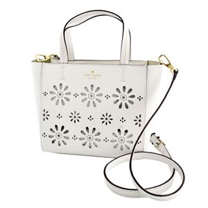 KATE SPADE（ケイトスペード） PXRU6554 125 Bright White デイジー カットアウトデザイン 2WAY ショルダー ハンドバッグ Faye Drive Small Hallie
