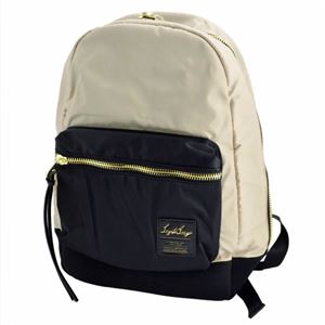 Legarto Largo（レガートラルゴ） LH-B1021-B/B 高密度ナイロン×ダイバー素材 ゴールドメタルZIP バイカラー リュックサック バックパック 【通勤通学】【A4】【正規品】