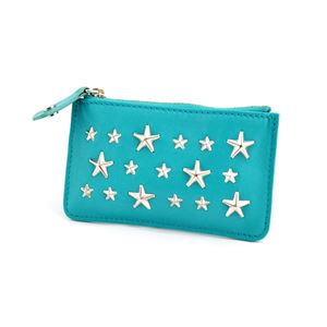 Jimmy Choo（ジミーチュウ） NANCY/CST 161 MALIBU スタースタッズ キーリング付 コインケース マルチポーチ