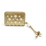Jimmy Choo（ジミーチュウ） NELLIE/GTR 161 GOLD/GOLD スタースタッズ ラウンドファスナー小銭入れ コインケース