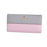 KATE SPADE（ケイトスペード） PWRU3905 68 Stone Ice/Pink Blush 背面ファスナー小銭入れ付 二つ折り長財布 Cedar Street Stacy