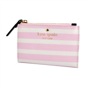 KATE SPADE（ケイトスペード） PWRU4231 188 Pink Blush/Sandy Beach ボーダー柄 キーリング付コインケース Fairmount Square Cori