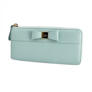 KATE SPADE（ケイトスペード） PWRU4243 428 Grace Blue リボンモチーフ L字ファスナー長財布 Renny Drive Nisha