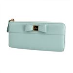 KATE SPADE（ケイトスペード） PWRU4243 428 Grace Blue リボンモチーフ L字ファスナー長財布 Renny Drive Nisha