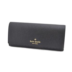 KATE SPADE（ケイトスペード） PWRU4772 23 Black/Bright White スカラップデザイン 内外バイカラー 二つ折り長財布 Cape Drive Cindy