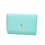 KATE SPADE（ケイトスペード） PWRU4773 388 Soft Aqua/Mint Splash スカラップデザイン 内外バイカラー キーリング付 マルチケース 小銭・定期・カード入れ付 Cape Drive Darla