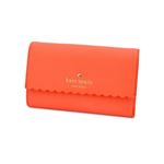 KATE SPADE（ケイトスペード） PWRU4775 892 Bright Papaya/Pink Blush スカラップデザイン 内外バイカラー 定期・カード入れ付 三つ折り財布 Cape Drive Kieran