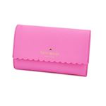 KATE SPADE（ケイトスペード） PWRU4775 954 Tulip Pink/Bright Papaya スカラップデザイン 内外バイカラー 定期・カード入れ付 三つ折り財布 Cape Drive Kieran