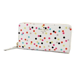 KATE SPADE（ケイトスペード） PWRU4788 974 Multi ドット柄 ラウンドファスナー長財布 Cedar Street Confetti Dot Lacey