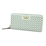 KATE SPADE（ケイトスペード） PWRU4879 380 Mint Splash ダイヤ型 カットアウトデザイン ラウンドファスナー長財布 Milton Lane Lacey