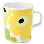 marimekko（マリメッコ） UNIKKO MUG ウニッコ柄 マグカップ 250ml ホワイト×ライム（イエロー） 63431-020 WH／LIME