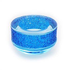 Swarovski（スワロフスキー） 5136916 Shimmer Tea Light Capri Blue クリスタルロック ティーライト キャンドルホルダー カプリブルー - 拡大画像