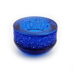 Swarovski（スワロフスキー） 5136918 Shimmer Tea Light Dark Blue クリスタルロック ティーライト キャンドルホルダー ダークブルー - 拡大画像