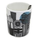 marimekko（マリメッコ） SIIRTOLAPUUTARHA MUG 250ml 菜園モチーフ ラテマグ マグカップ 63298 196 white／black／green