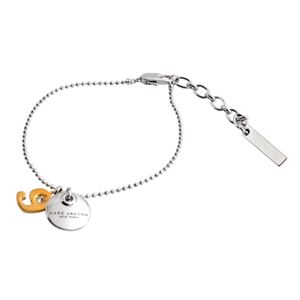 MARC JACOBS(マークジェイコブス) M0009091-040 Silver MJ Coin #9 Chain Bracelet コイン ナンバー9 クリスタル ブレスレット