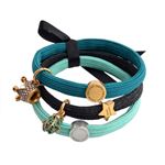MARC JACOBS(マークジェイコブス) M0009278-714 Antique Gold Multi Prince Charming Cluster Pony クラスターポニー ヘアゴム3本セット ブレスレットにも♪